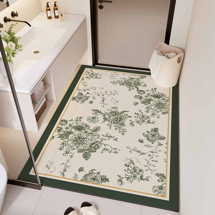 Floral Design Badezimmermatte