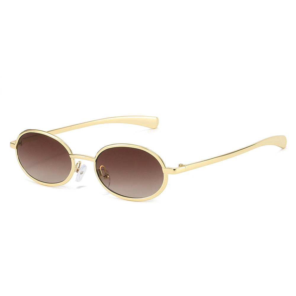 Stilvolle Retro-Oval-Sonnenbrille Karnz