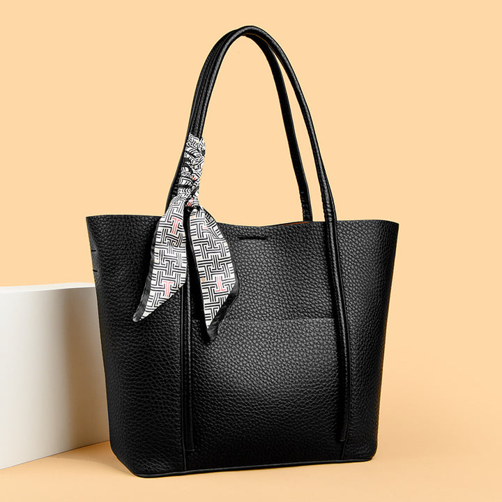 Texturierte Leder-Shopper-Tasche Karnz