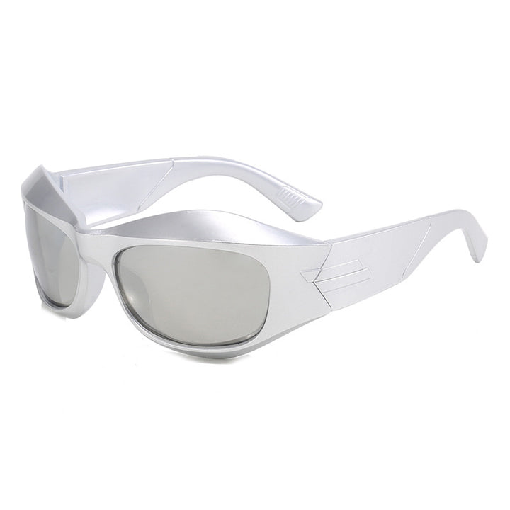 Damen Retro-Sonnenbrille im trendigen Schilddesign Karnz