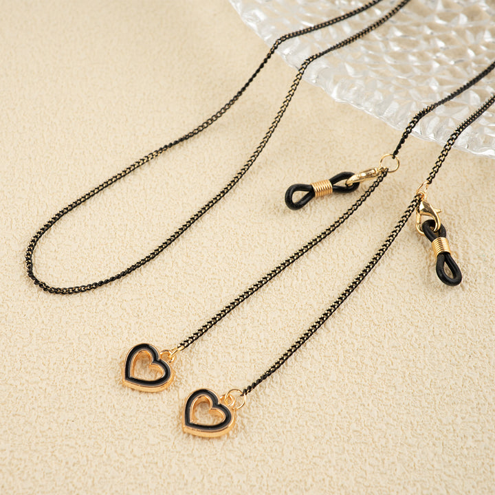 Herz Charm Brillen Kette Karnz