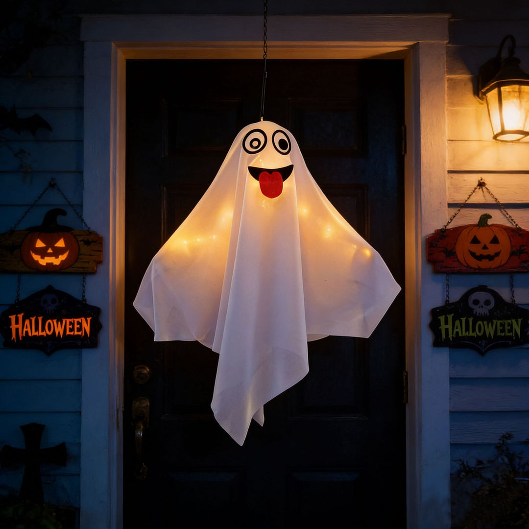 Dekorative Halloween Geistfigur mit LED-Beleuchtung