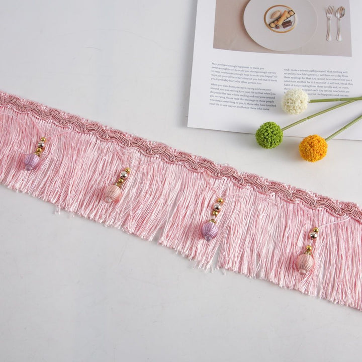 Luxus Fransenborte mit Perlenbesatz Karnz