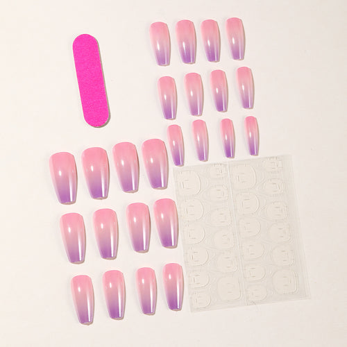 Glänzende Ombre Gel Nagelkunst Verlängerungen Karnz