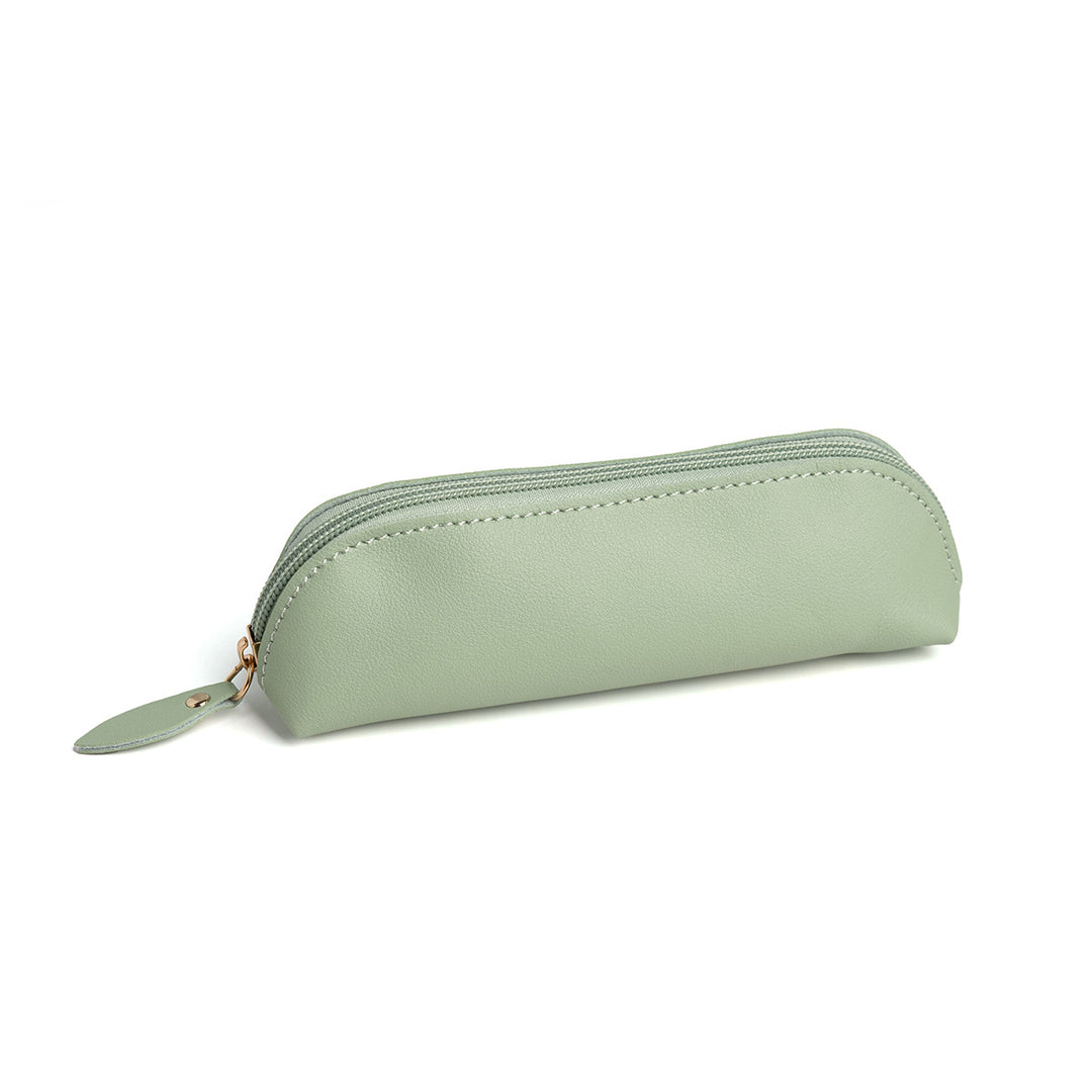 Premium Leder Reißverschluss Bleistift Etui Karnz