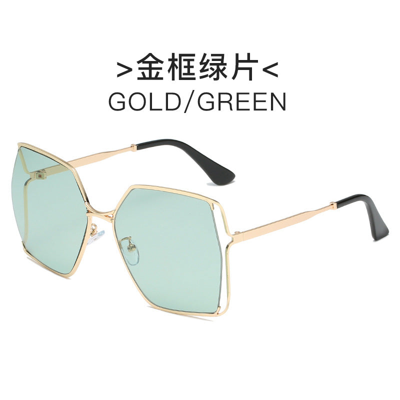 Damen elegante Sonnenbrille im markanten hexagonalen Design Karnz