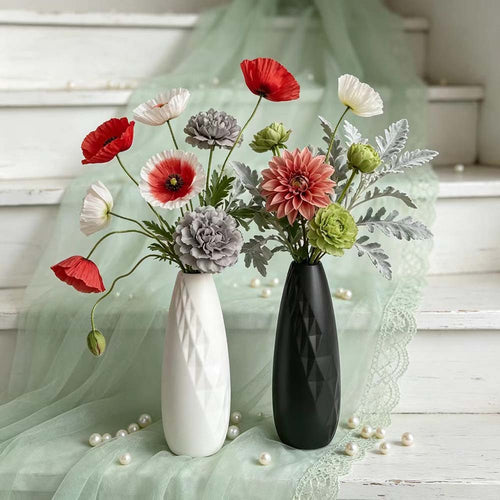 Geometrische Texturierte Dekorative Blumenvase Karnz