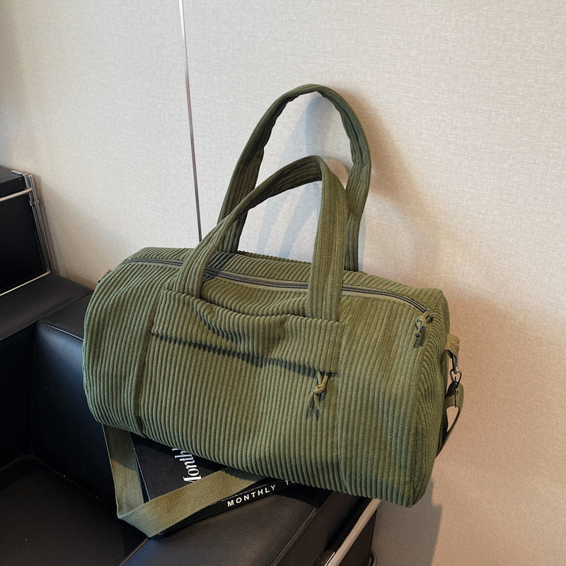 Texturierte Corduroy Reise-Duffel-Tasche Karnz