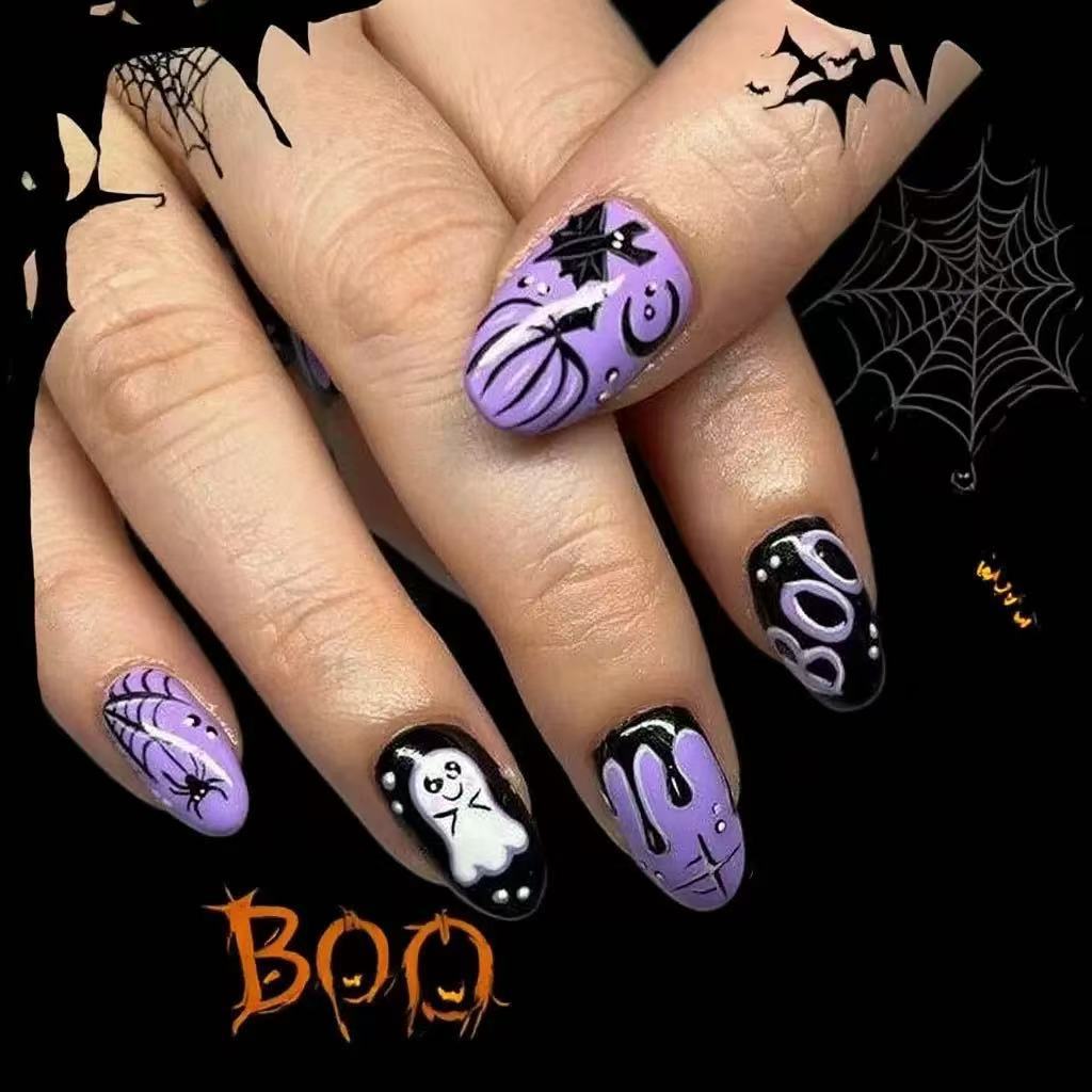 Halloween Kunstnagelset mit gruseligen Motiven Karnz