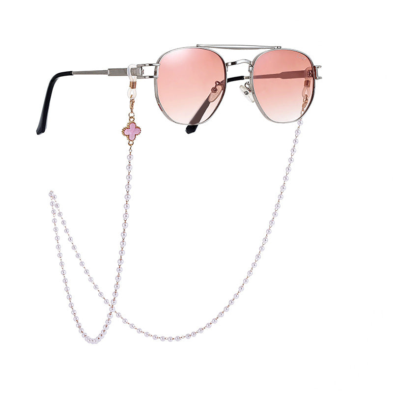 Elegante Perlen Sonnenbrillen Kette Karnz
