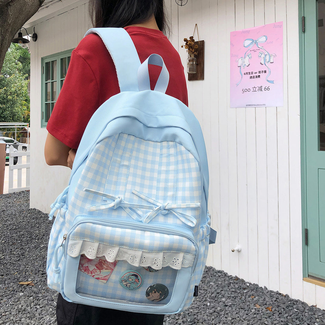 Stylischer Karomuster-Rucksack Karnz