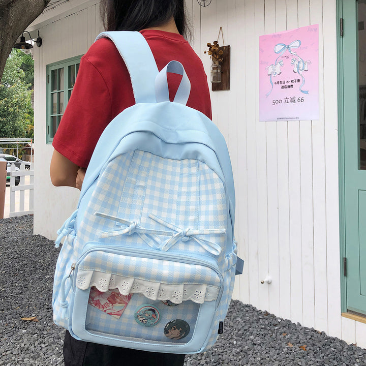 Stylischer Karomuster-Rucksack Karnz