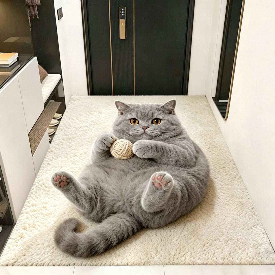 Plüsch Katzen-Themen Teppich
