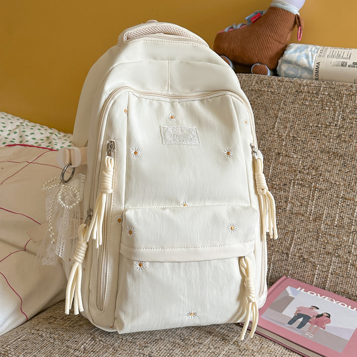 Modischer, blumenverzierter Rucksack