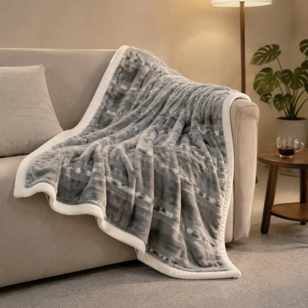 Texturiertes Wende-Fleece-Wurfdecke Karnz