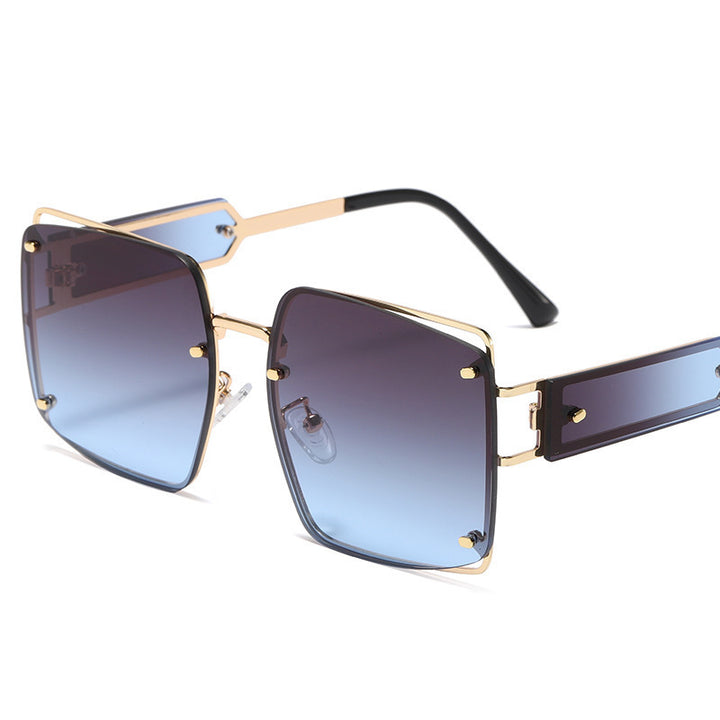 Damen elegante oversized Sonnenbrille mit markantem geometrischen Design Karnz