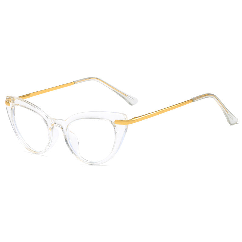 Damen Cat-Eye Sonnenbrille mit glanzvollem Metallrahmen Karnz