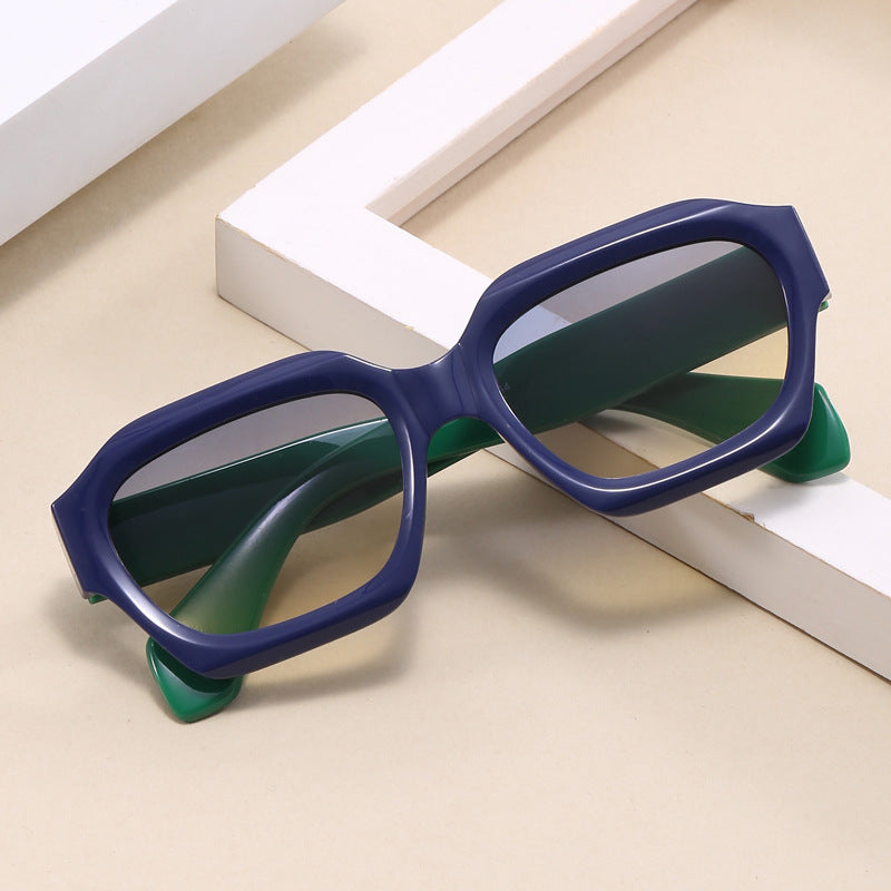 Damen modische geometrische Oversized-Sonnenbrille Karnz