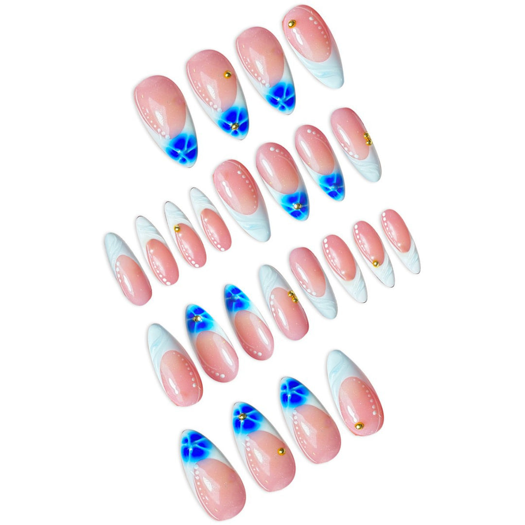 Glamouröse Künstlerische Stiletto Press-On Nägel Karnz