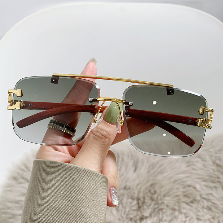 Damen modische Brille mit stilvollem Holzrahmen Karnz