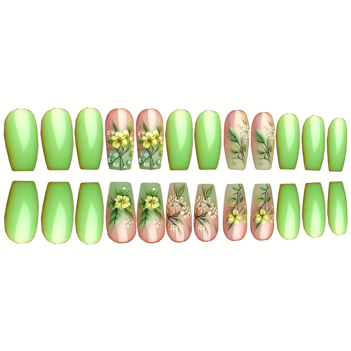 Blumen Kunst Press-On Nageldesign Karnz