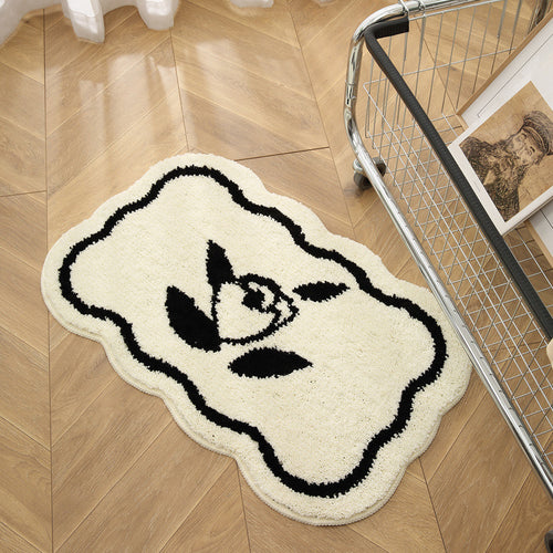Floral Plüsch-Teppich