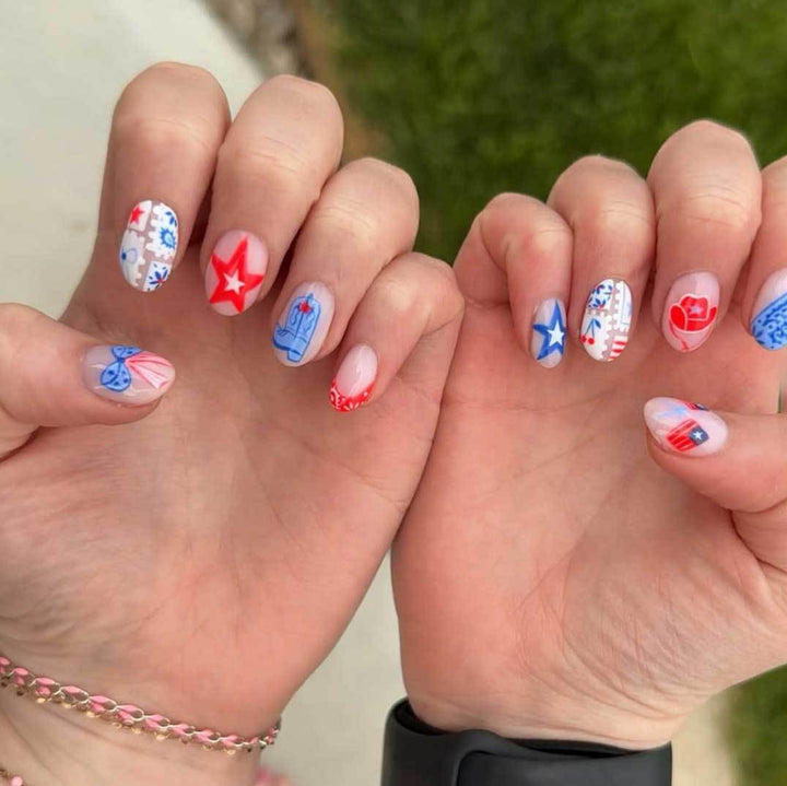 Patriotisches Nagelkunstset