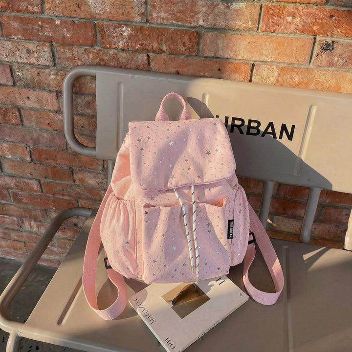 Sternen-mustered lässiger Kordelzug-Rucksack Karnz