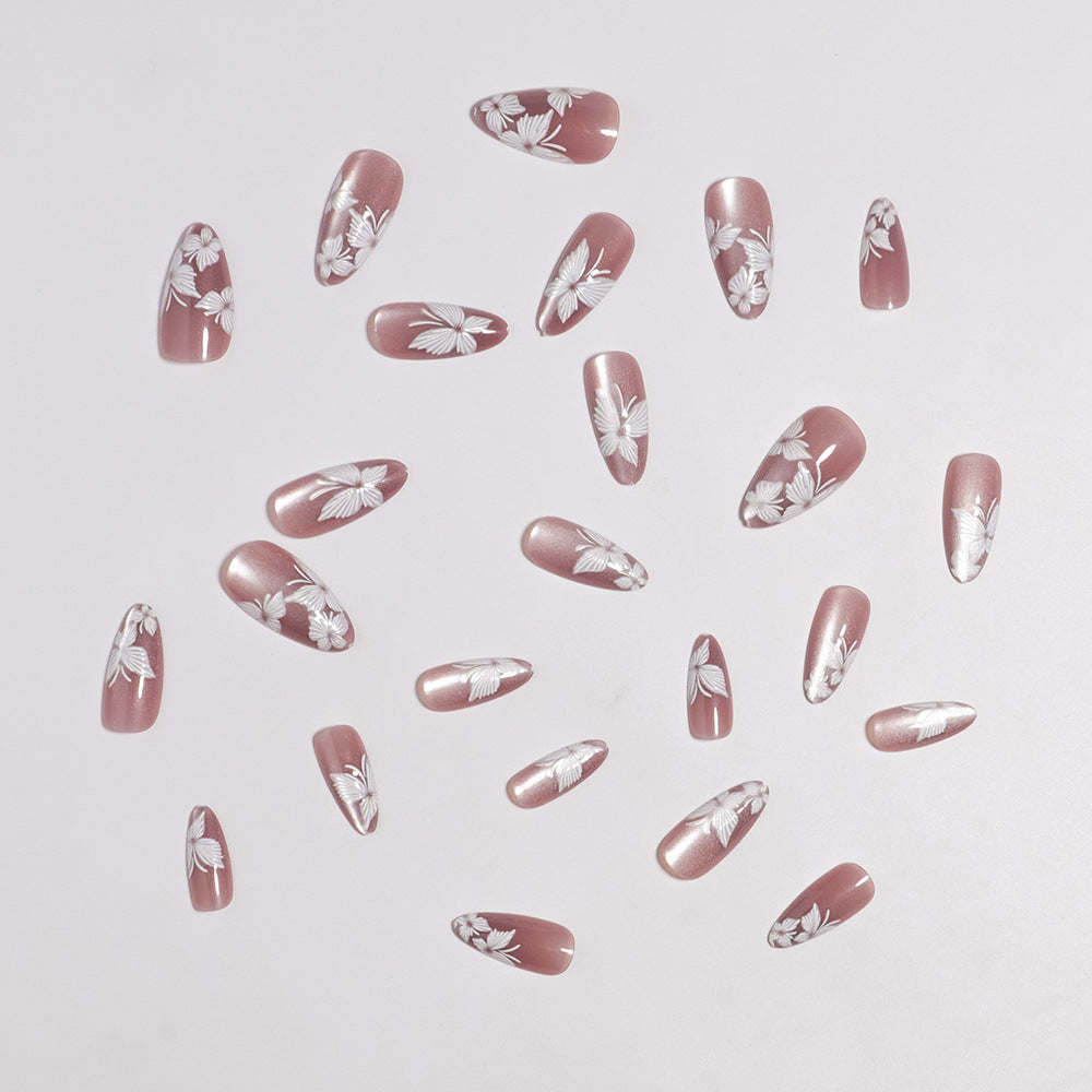 Premium Künstlerische Druck-Nagelset mit Floralen Akzenten Karnz