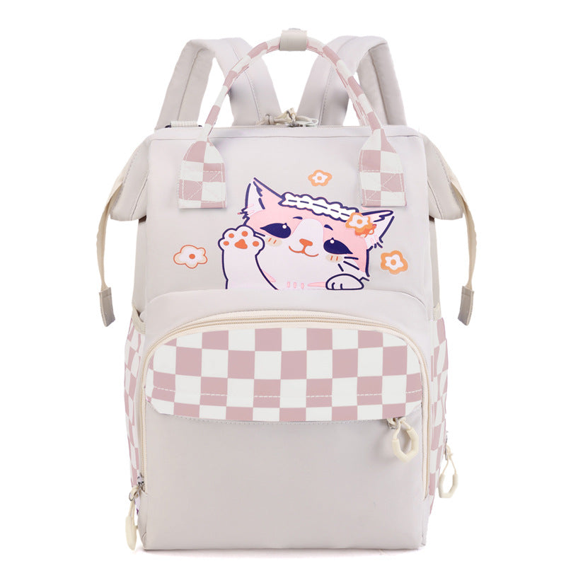 Verspielt katzenmotivierter Mehrere-Taschen-Rucksack Karnz
