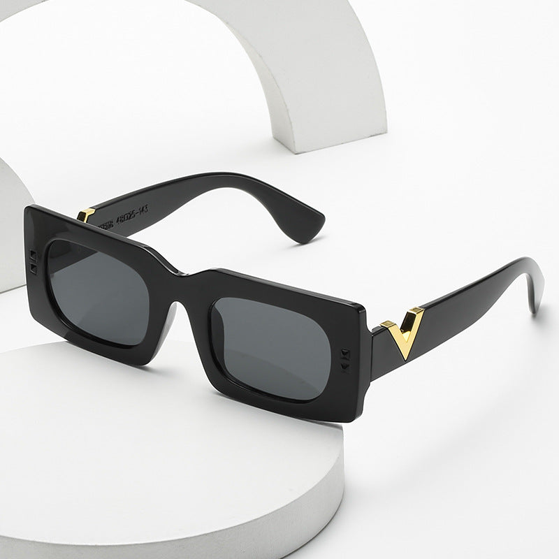 Damen oversized Sonnenbrille mit animalischem Muster Karnz