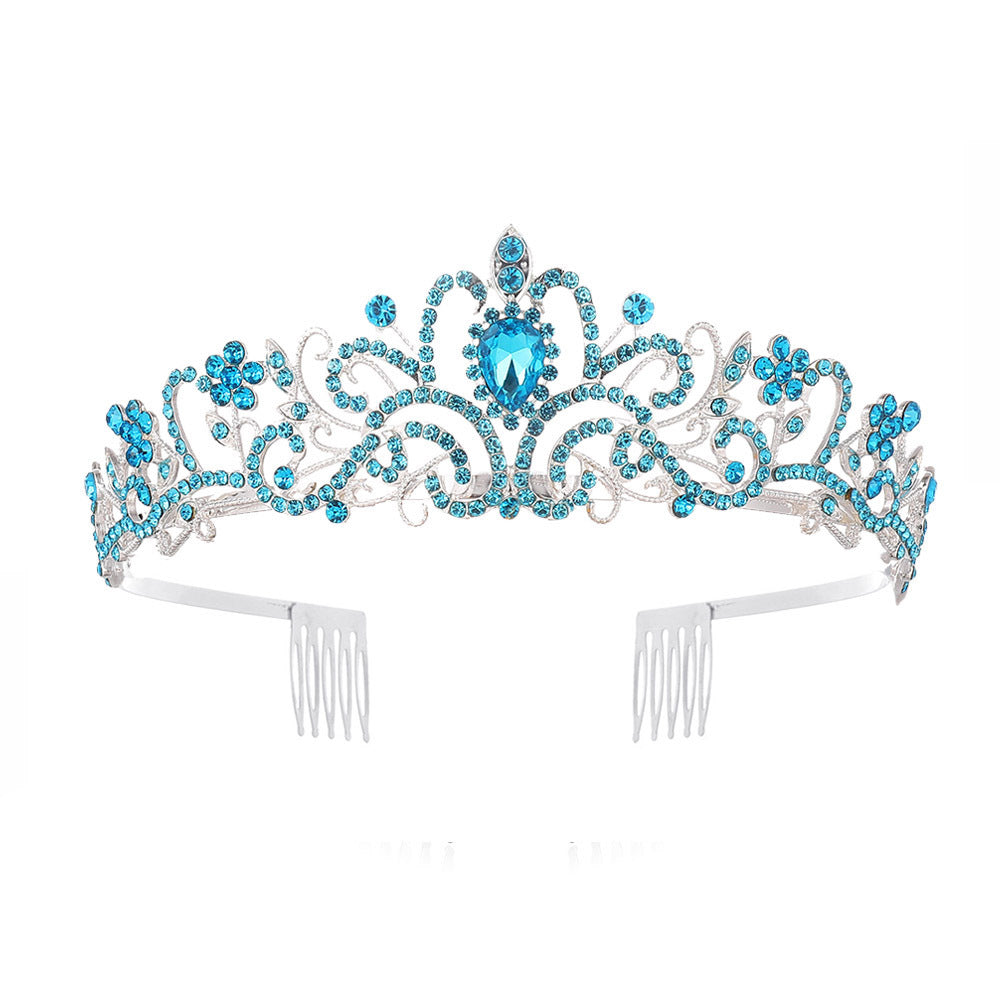 Damen Funkelnde Kristall-Tiara mit filigranem Design Karnz