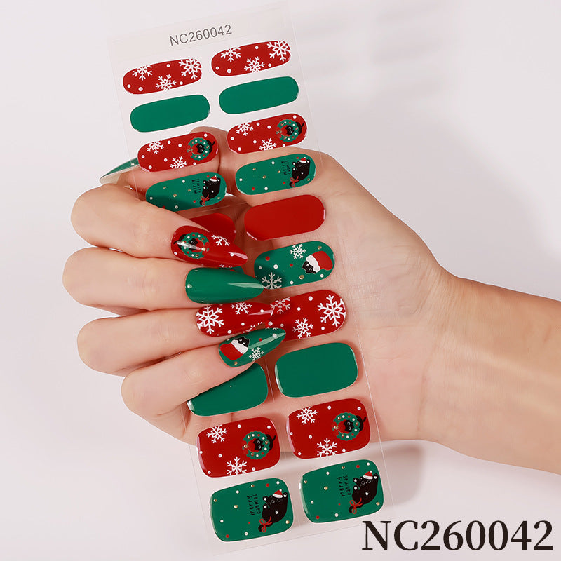 Festliche Feiertags-Nagelkunst-Wraps
