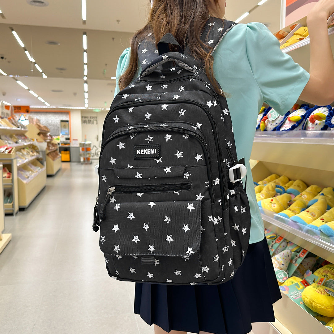 Stylische Stern- bedruckte Schulrucksack Karnz