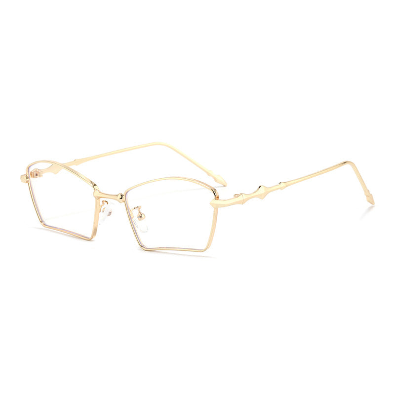 Damen trendige Sonnenbrille mit geometrischem Rahmen und gradienten Gläsern Karnz