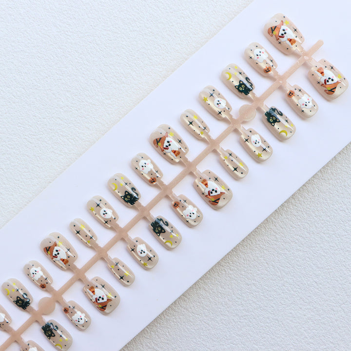Halloween-Themen Press-On Nagelkunst Set Karnz
