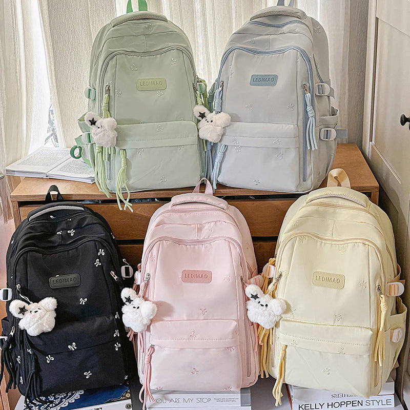 Stylischer Mehrfach-Taschen-Rucksack mit Anhänger Karnz