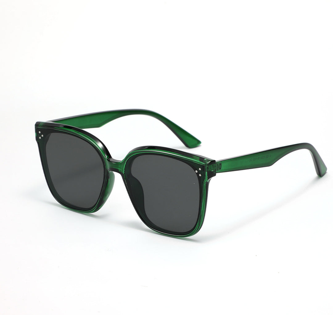 Damen modische Sonnenbrille mit transparentem Akzent Karnz
