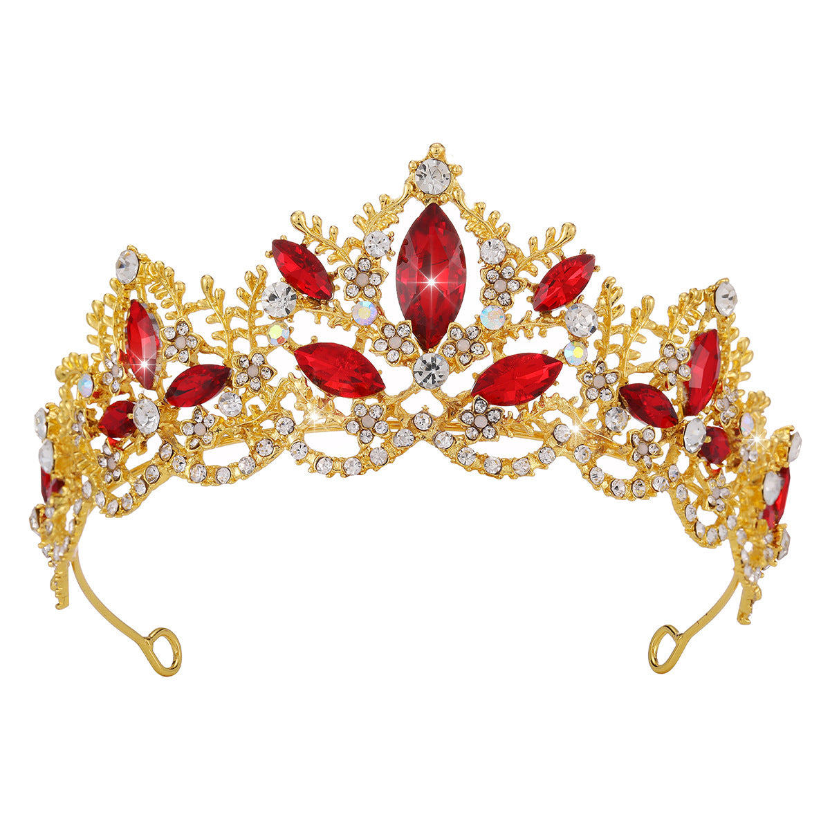 Damen Glamouröse Tiara mit funkelnden Kristallverzierungen Karnz