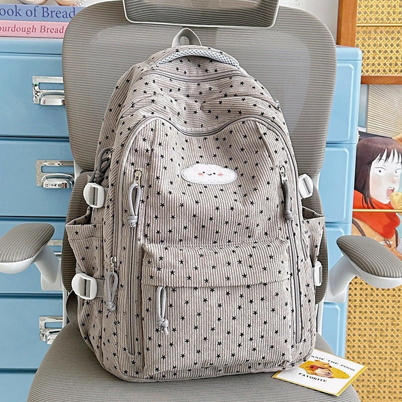 Trendig Star-Beschichtet Multi-Taschen Rucksack Karnz