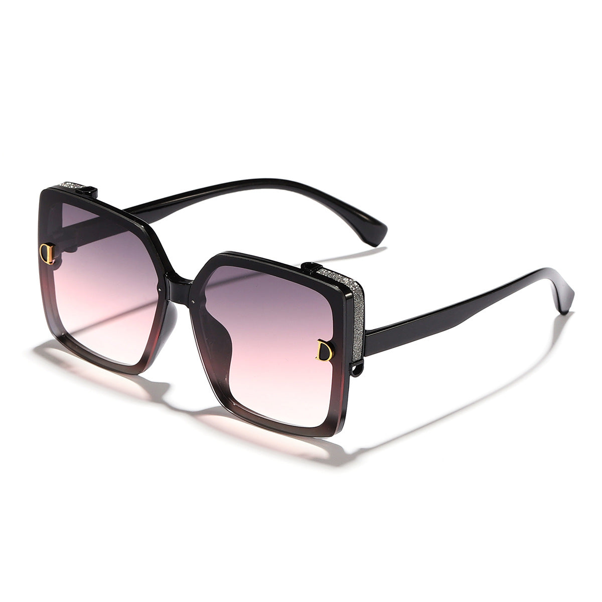 Damen Designer-Sonnenbrille mit luxuriösem Rahmen und glitzernden Details Karnz