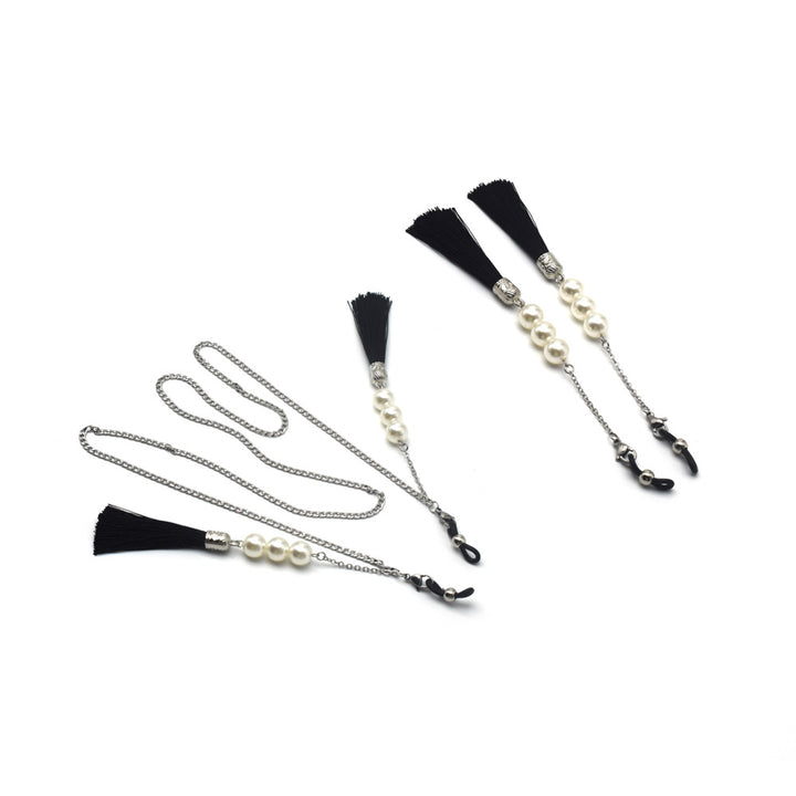 Eleganter Quaste Perlen Brillenhalter Karnz