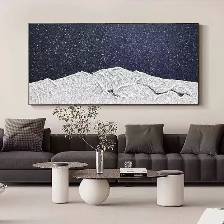 Texturierte Minimalistische Bergszene Leinwand Wandkunst