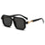 Damen stilvolle oversized Sonnenbrille mit geometrischem Rahmen Karnz