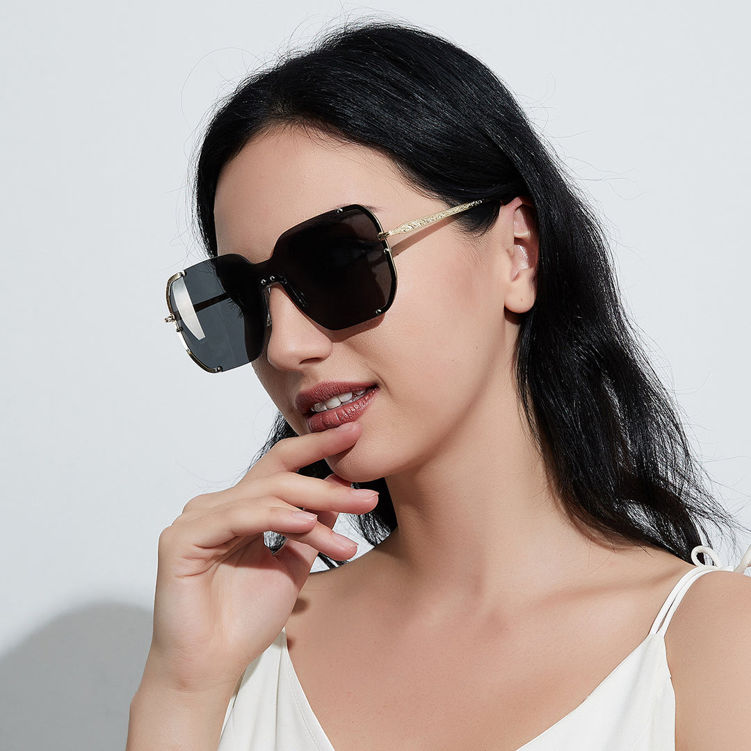 Damen große modische Sonnenschutzbrille Karnz