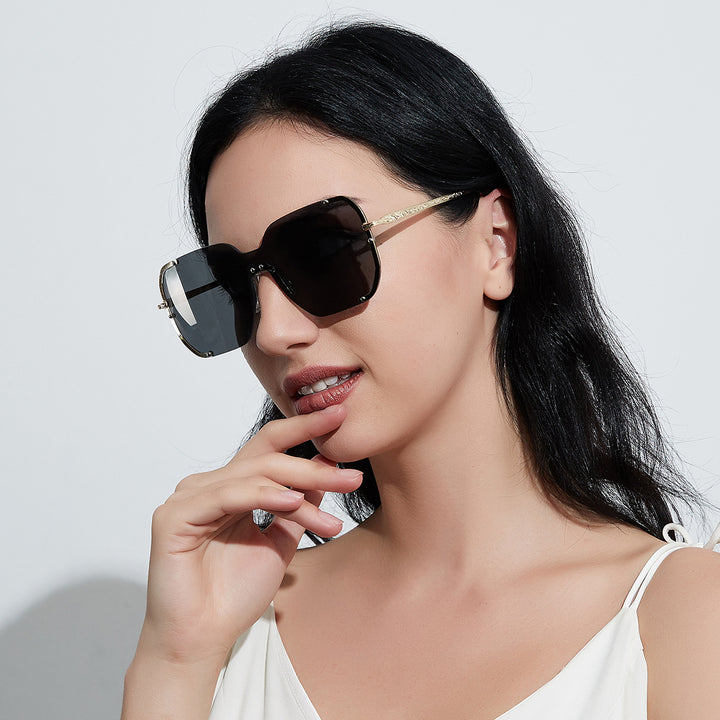 Damen große modische Sonnenschutzbrille Karnz