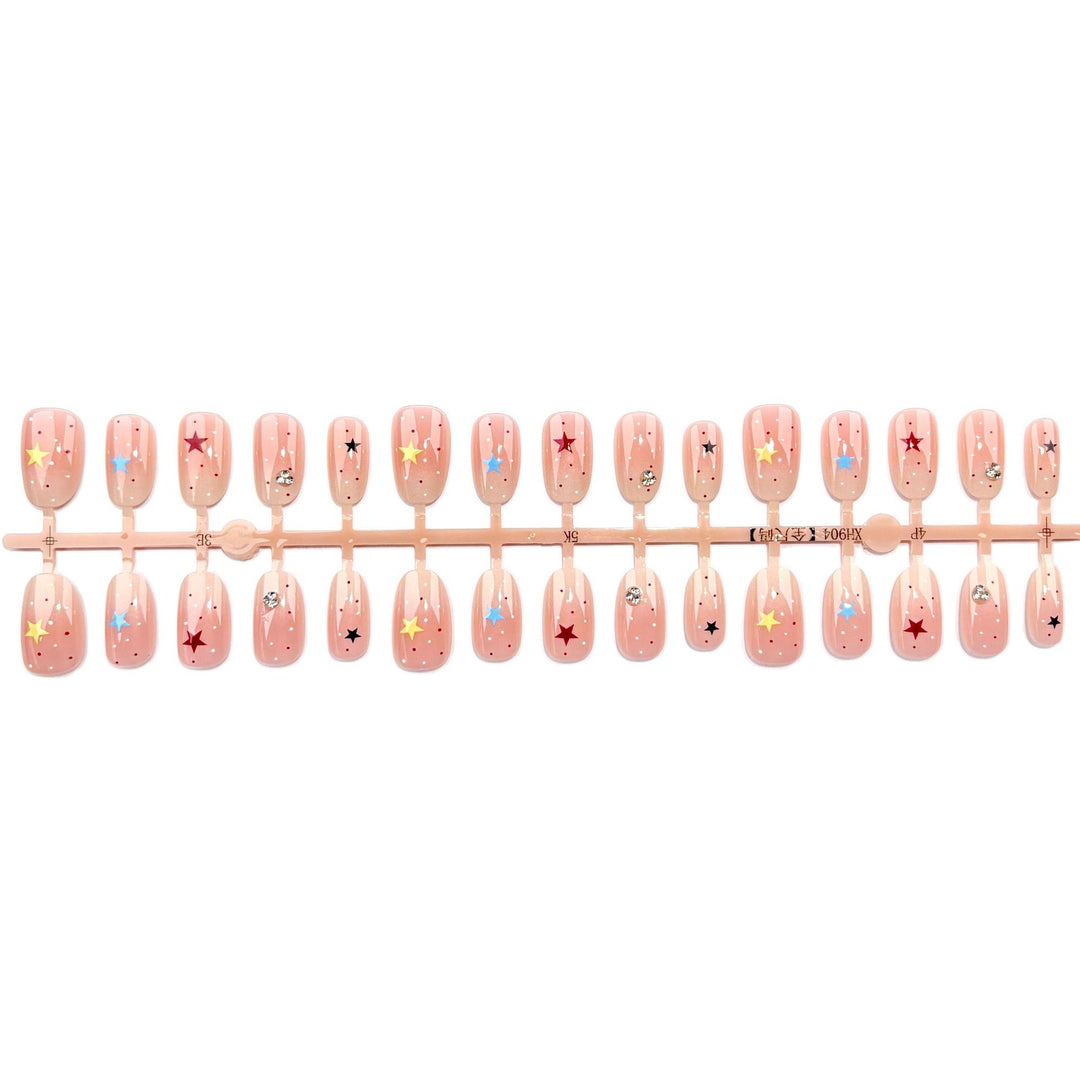 Stylisches dekoratives Press-On-Nagelset 1790745511
