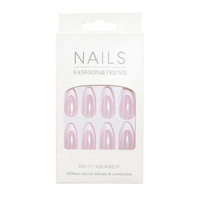 DIY Natürlicher Glänzender Press-On Nagelset Karnz