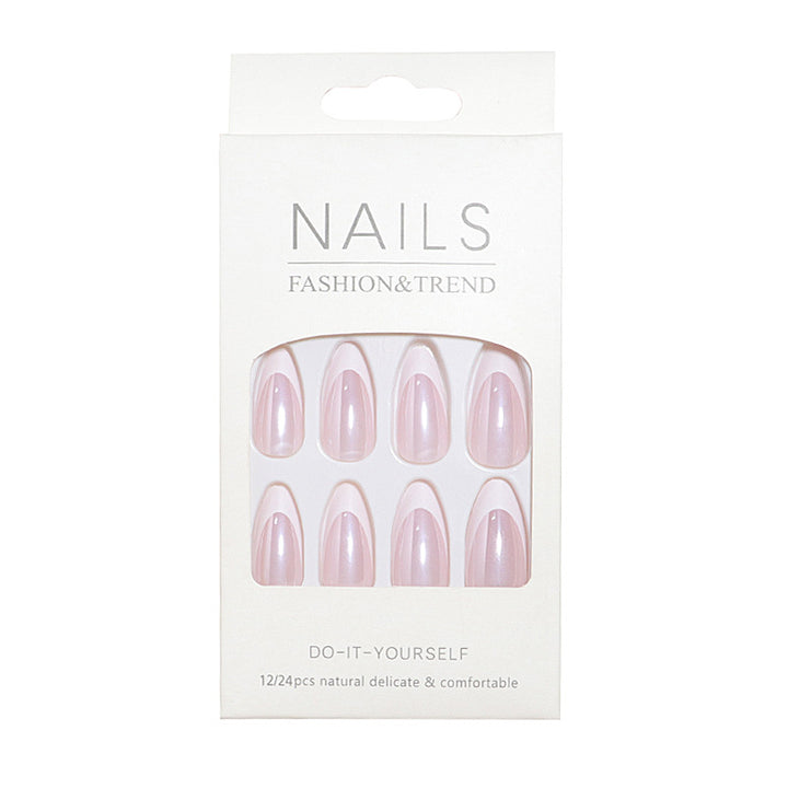 DIY Natürlicher Glänzender Press-On Nagelset Karnz