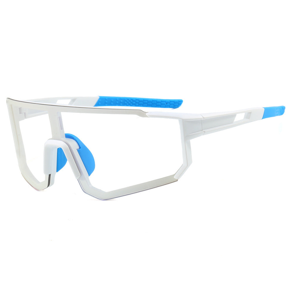 Damen sportliche Sonnenbrille im futuristischen Design mit breitem Sichtfeld Karnz